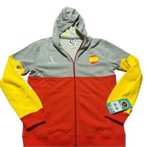 NWT Spain Soccer FIFA World Cup Qatar 2022 Full-Zip Hoodie Youth Large 14/16